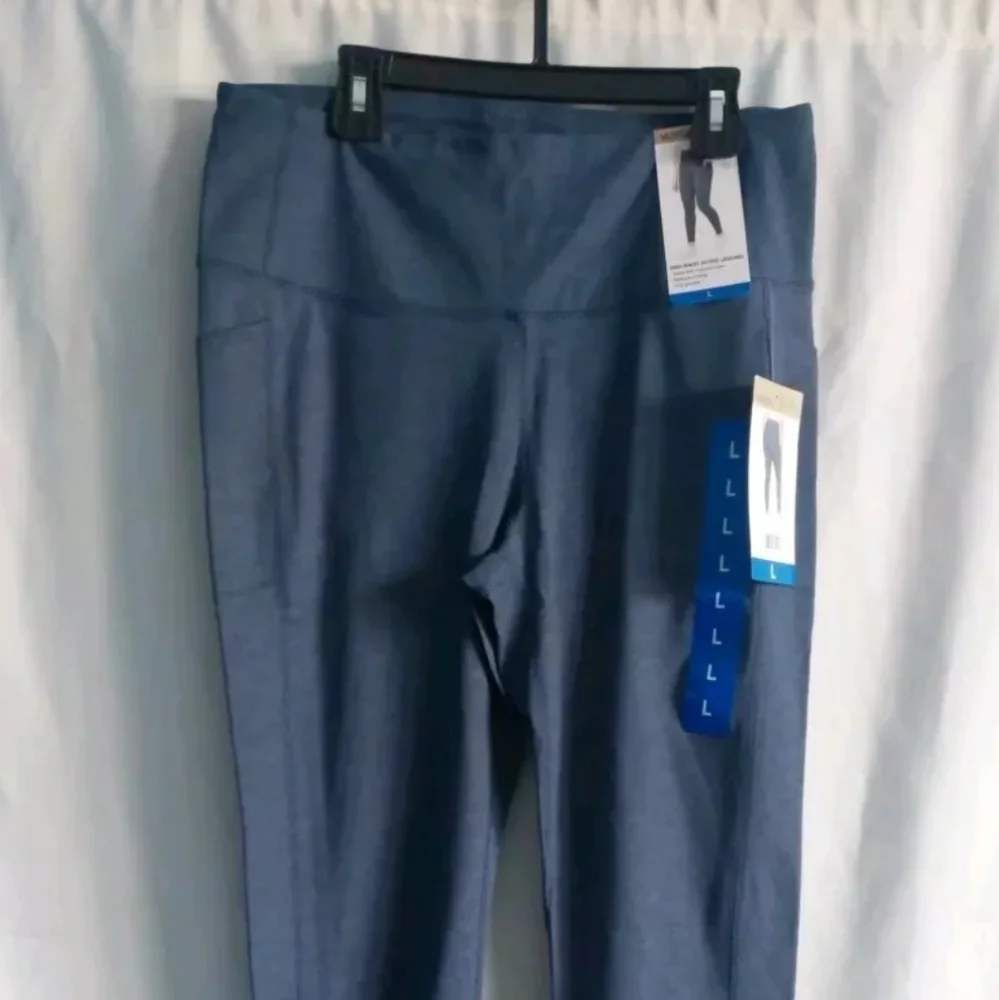 Mondetta Ladies High Waist Side Pocket‎ Active Tight Pant Leggings  Sea Combo  L